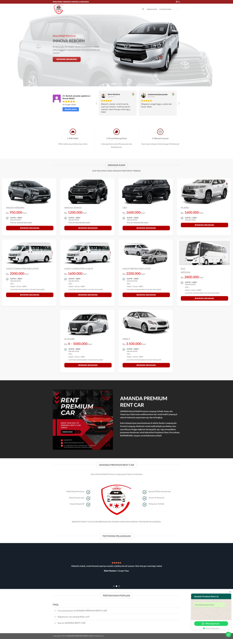 Rental mobil Amanda Bandar Lampung