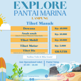 Harga tiket masuk di pantai marina