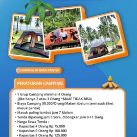 Harga camping di pantai marina