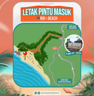 jalan menuju pantai rio