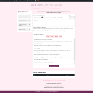 Fitur kirim undangan